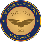 HIRE Vets Medallion Award from the U.S. Department of Labor