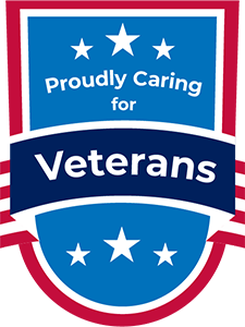 Proudly Caring for Veterans - Website Badge - Vertical 2