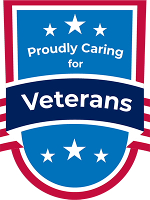 Proudly Caring for Veterans - Website Badge - Vertical 1