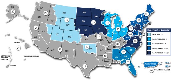 TriWest Map of VA Expansion Rollout