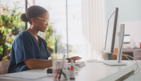 provider using computer