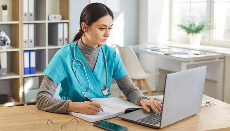 provider using computer