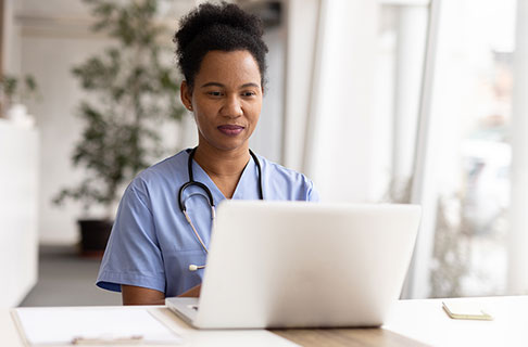 provider using computer