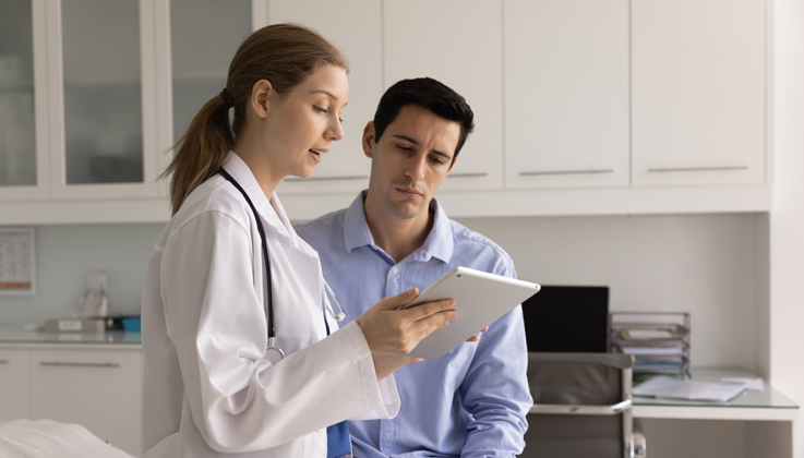 provider and patient consulting 