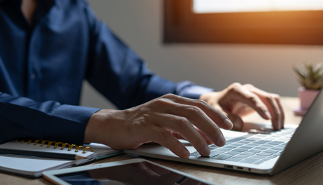 person using computer