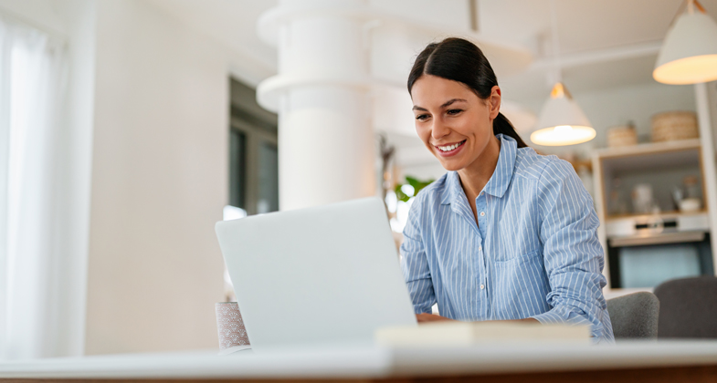 woman using laptop computer