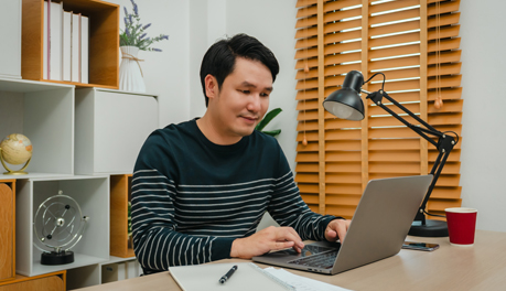 person using computer