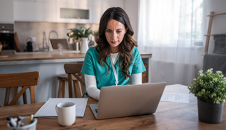 provider using computer