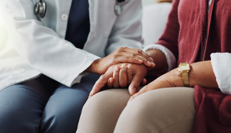 provider comforting patient