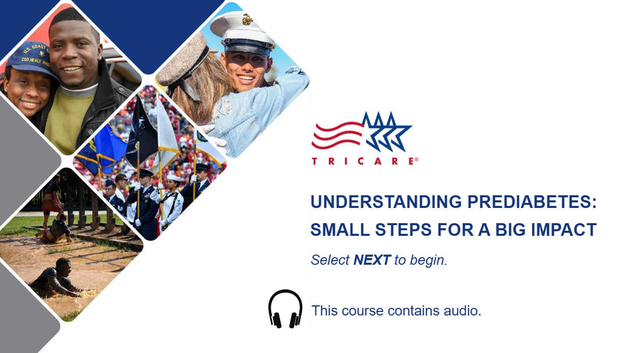 Title slide for interactive course Understanding Prediabetes: Small Steps for a Big Impact